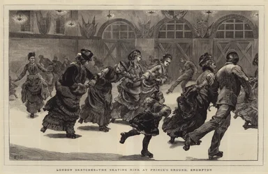 London Sketches, the Skating Rink at Prince